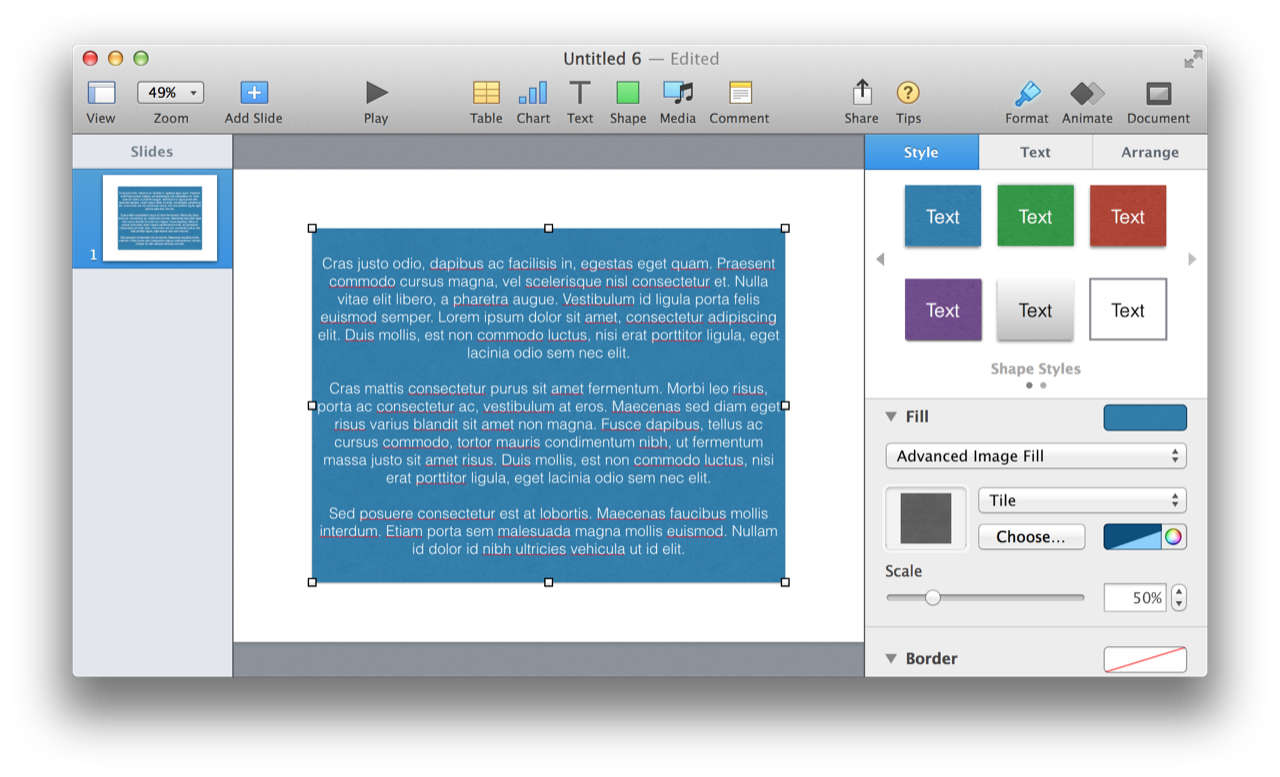 text-filled-shape